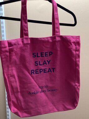 Sleep, Slay, Repeat Tarte Double Duty Canvas Bag, Preloved
